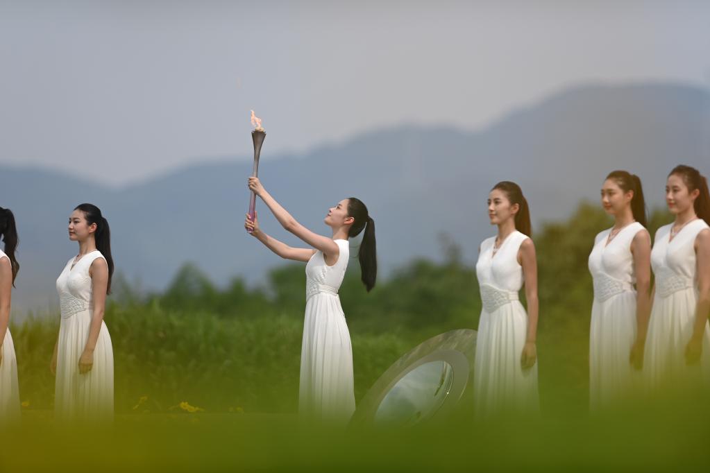 杭州亞運會(huì )火種采集儀式在良渚古城遺址舉行