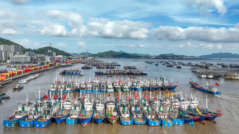 “?？?rdquo;逼近 浙江各地漁船回港避風(fēng)