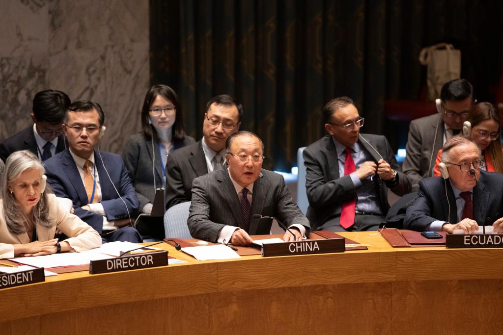 中方否決安理會(huì )涉巴以局勢決議草案，指草案背離聯(lián)合國決議精神