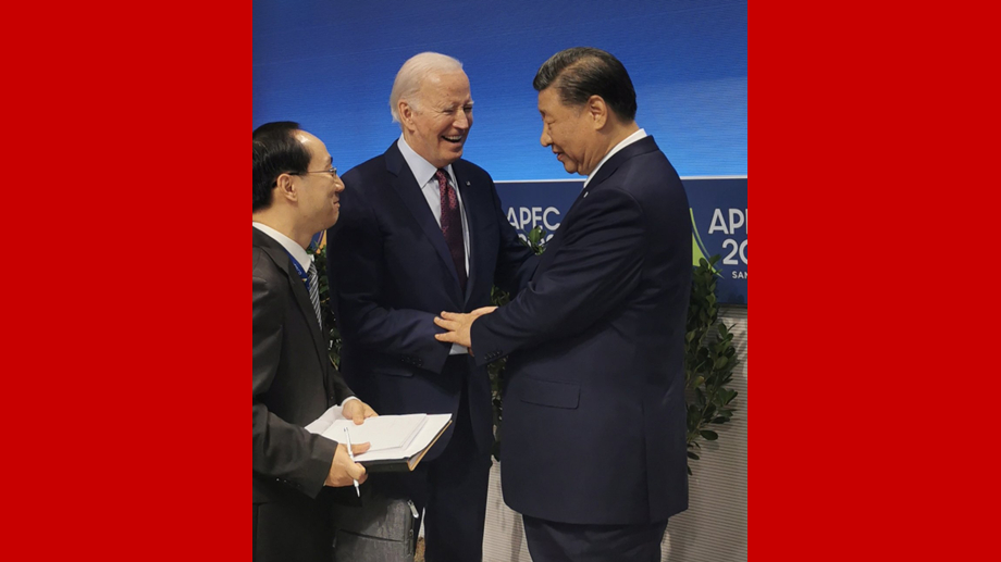 APEC會(huì )議結束時(shí)，拜登總統與習主席話(huà)別
